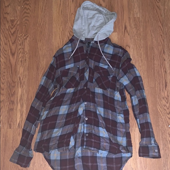 grey flannel hoodie